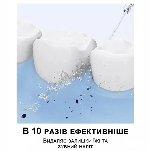 Електричний зубний іригатор Fairywill F30 чорний для видалення нальоту ...