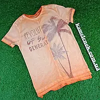 Оранжевая подростковая футболка на мальчика от OVS Р. 158 см, 164 см