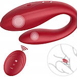 Вібратор для пар U-образної форми Wo-sex U1030. 10 режимів, фото 5