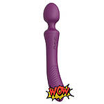 Вібратор мікрофон подвійний 7 режимів, 2 моторчика Wo-sex Best. Фіолетовий, фото 9