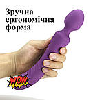Вібратор мікрофон подвійний 7 режимів, 2 моторчика Wo-sex Best. Фіолетовий, фото 3