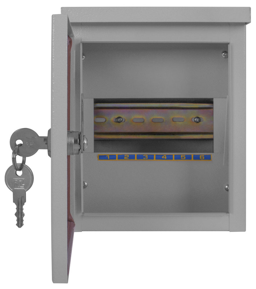 Купити Розподільчий щит 6 модулів металевий 210х166х150мм IP54 навісний