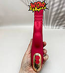 Вібратор кролик Wo-sex Libo, 8 режимів вібрації, телескопічний. Червоний, фото 4