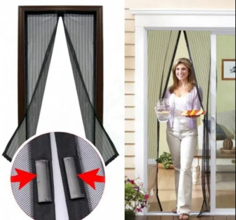 Москітна сітка Magic Mesh 210х100 см, Антимоскітна сітка на магнітах, фото 1