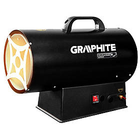 Теплова гармата газова GRAPHITE 58GE101, акумуляторна 18В, 30кВт, 500м куб./г, 0.7бар
