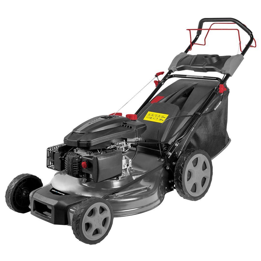 Газонокосарка бензинова GRAPHITE 52G672, 3кВт (4к.с.), 50см, 55л, мульчування, 25-65мм, 36кг