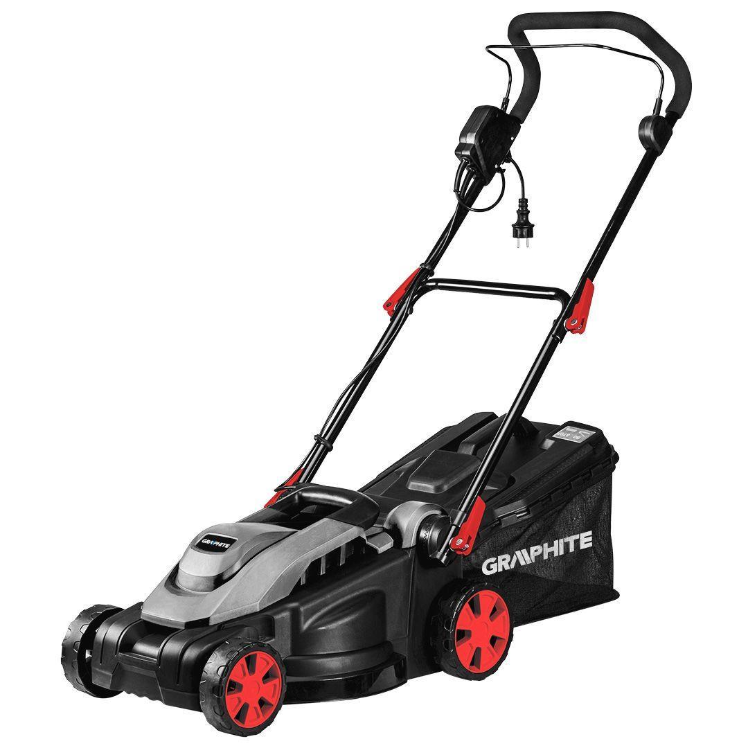 Газонокосарка електрична GRAPHITE 59G474, 1500Вт, 36см, 35л, 20-50мм, 10.1кг