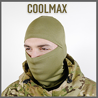Балаклава тактическая легкая летняя Олива, Универсальная удобная шапка-маска хаки, Coolmax балаклава