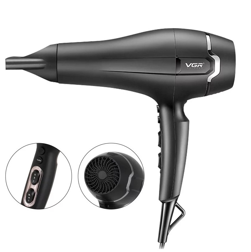 Фен професійний для волосся VGR V-450 (Чорний), фото 1