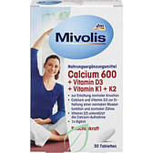 Mivolis Кальцій 600 + вітамін D3 + K1 + K2, 30 шт. Calcium + D3+ K1 + K2.