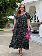 Длинное женское летнее платье Размер: : 50-52, 54-56, 58-60