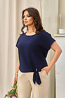 Женская летняя блуза с завязками Ткань софт Размер 48-50,52-54,56-58