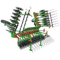 Ротационная навесная борона с гидрорамой Ежик RBA-6NG (ширина 6 м)