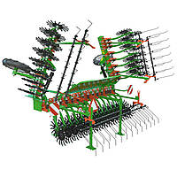 Ротаційна навісна борона з гідрорамою Їжак RBA-6NG (ширина 6 м)