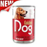 Влажный корм для собак Golden Dog 415гр с говядиной