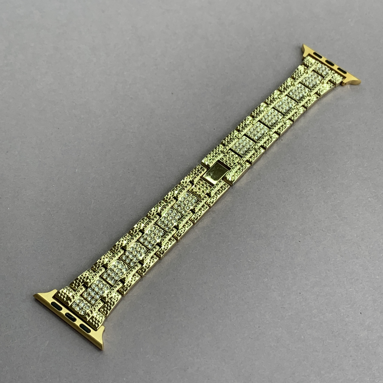 Ремінець для Apple Watch 41 mm металевий блоковий ремінець зі стразами на епо ​​вотч 41 мм золотий i4e