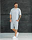 Літній чоловічий костюм оверсайз шорти та футболка, фото 3