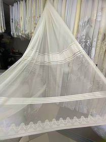 Тюль жакард заввишки 2,9 м. крем
