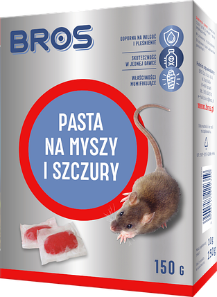 Родентицидний засіб BROS Паста від мишей і щурів 100 г, фото 2