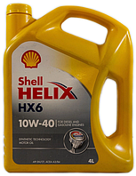 Напівсинтетична моторна олива Shell 10w40 Helix HX6 (4 л) жовт