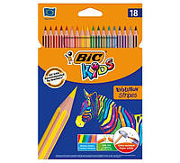 Карандаши цветные 18цв. BIC Kids Evolution Stripes 950524