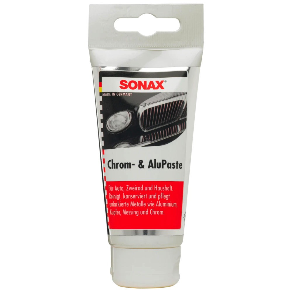 Паста для очищення хрома і алюмінію - Sonax Chrome and Alupaste, 75 мл. (308000)
