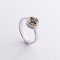 Золотое кольцо "Клевер" с бриллиантами 234431122 ZIPMARKET