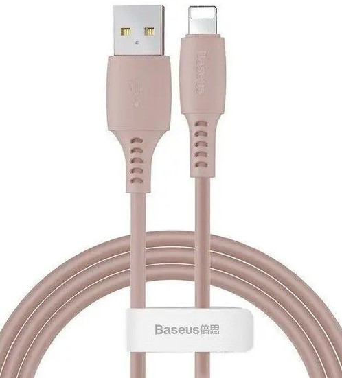 Кабель Baseus Colorful Lightning 2.4A 1.2m Pink Sand CALDC-04, фото 1