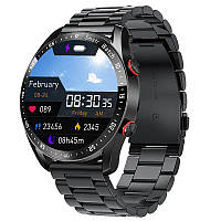 Мужские умные смарт часы Smart Watch / Фитнес браслет трекер LO439-1 Черный