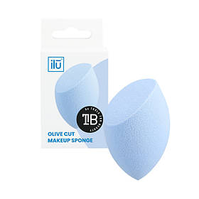Спонж для макіяжу з плоским зрізом, блакитний Ilu Sponge Olive Cut Blue 1 шт