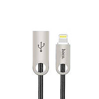 Кабель USB-Lightning Hoco U8 Zinc Alloy Metal 1m Gray