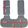 Чохли універсальні накидки - майки на 2 передні та заднє сидіння авто з алькантари, сірі (Вузькі), фото 8