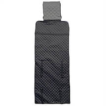 Чохли універсальні накидки - майки на 2 передні та заднє сидіння авто з алькантари, сірі (З підголівниками), фото 3