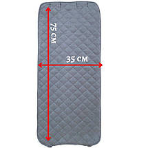 Додаткова накидка на спинку заднього сидіння автомобіля чорна з білою прошивкою, фото 4