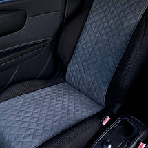 Чохол універсальний, накидка - майка на переднє сидіння авто з алькантари, сіра (Вузька), фото 5