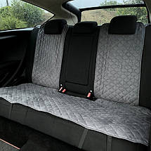Чохли універсальні накидки - майки на 2 передні та заднє сидіння авто з алькантари, сірі (Вузькі), фото 5