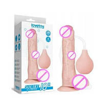 Реалістичний фалоімітатор Lovetoy 28 cm з присоскою та помпою