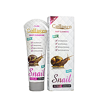 Cкраб для лица Collagen Snail Scrub Cream Deep Cleasing 150 мл PM6912