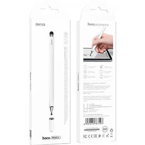 Стилус ручка для телефону та планшета HOCO GM103 Fluent White N, фото 4