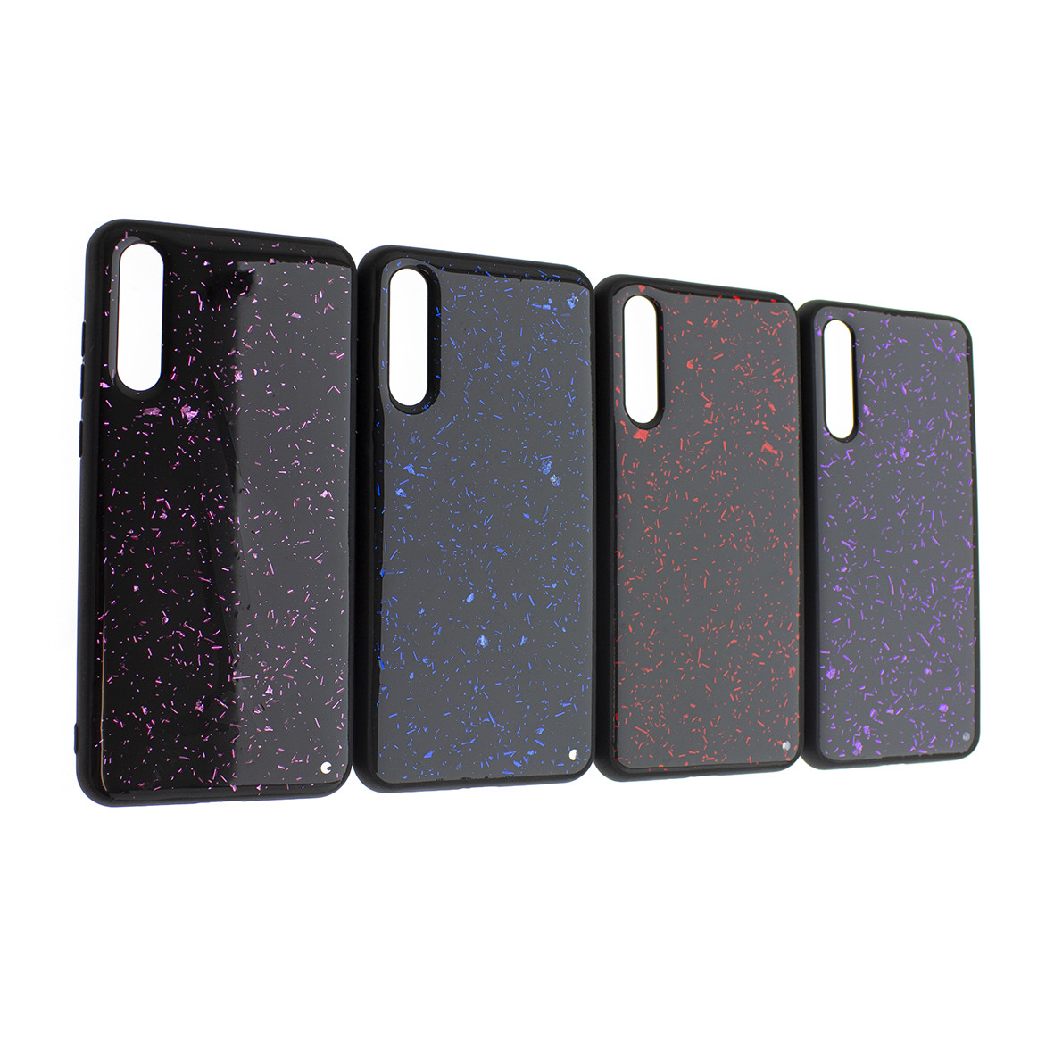 Клип-кейс TPU Стекло Конфетти Black для Samsung M20 - фото 1 - id-p1849036540