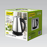 Електричний чайник металевий 1.7 л дисковий Maestro MR-036 Електрочайник із неіржавкої сталі 2200 Вт, фото 3