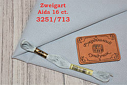 Aida Zweigart ct 16. Stern-Aida 3251/713 Pewter (олов'яний)