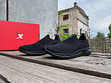 Чоловічі літні оригінальні кросівки мокасини дихаючі Xtep Urban Shoes 978119390018 Black чорні, фото 3