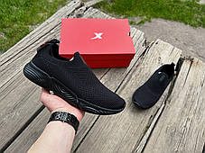 Чоловічі літні оригінальні кросівки мокасини дихаючі Xtep Urban Shoes 978119390018 Black чорні, фото 4