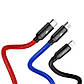 USB кабель 3в1 Micro USB/Lightning/Type-C Baseus Three Primary Colors | 0.3m, 3.5A | Black, фото 7