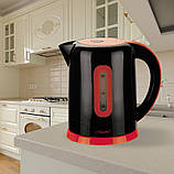 Електричний чайник 1.7 л дисковий Maestro MR-040-BLACK Електрочайник 2000 Вт для дому, офісу, дачі, фото 3