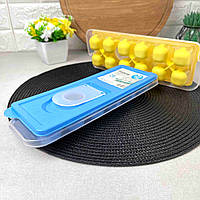 Пластикова форма для льоду Силіконове дно з кришкою на 12 осередків 2269 Hobby life