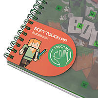 Зошит для записів YES А5 80 арк. софт-тач пласт.обкл. Minecraft (765738), фото 3