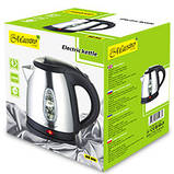 Електричний чайник металевий 1.2 л дискової Maestro MR-046 Електрочайник із неіржавкої сталі 2000 Вт, фото 4