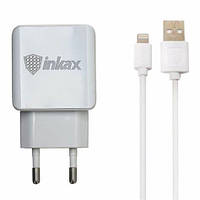 Сетевое зарядное устройство INKAX CD-08 + сable Lightning 1-Port USB 1A White